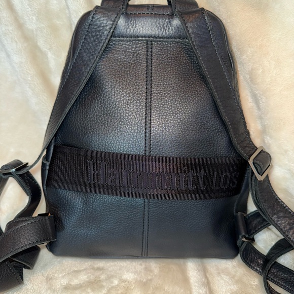 2 pcs!! Hammitt Hunter Med Black Pebbled Leather Backpack & Matching Wallet Set - Picture 4 of 17